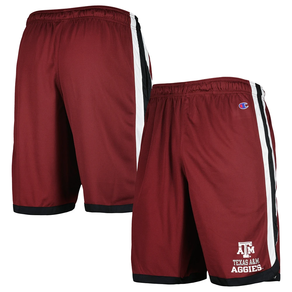 Short de basketball Champion Texas A&M Aggies marron pour homme