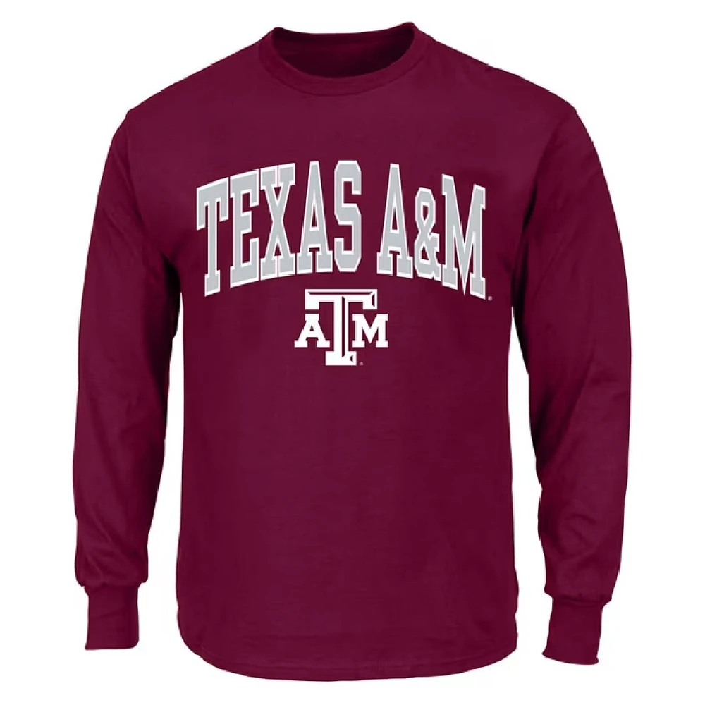 Champion Maroon Texas A&M Aggies Big & Tall Arch T-shirt à manches longues pour hommes