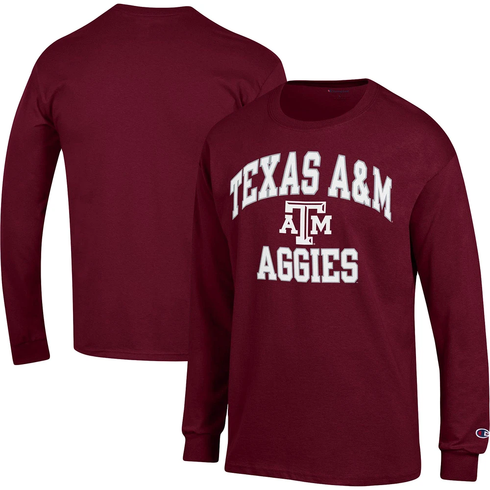 T-shirt à manches longues Champion Texas A&M Aggies High Motor pour homme