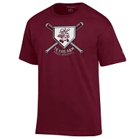 Men's Champion  Maroon Texas A&M Aggies Ol' Sarge Baseball Homeplate T-Shirt