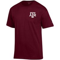 Men's Champion Maroon Texas A&M Aggies Stack 2-Hit T-Shirt