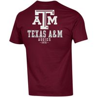 Men's Champion Maroon Texas A&M Aggies Stack 2-Hit T-Shirt