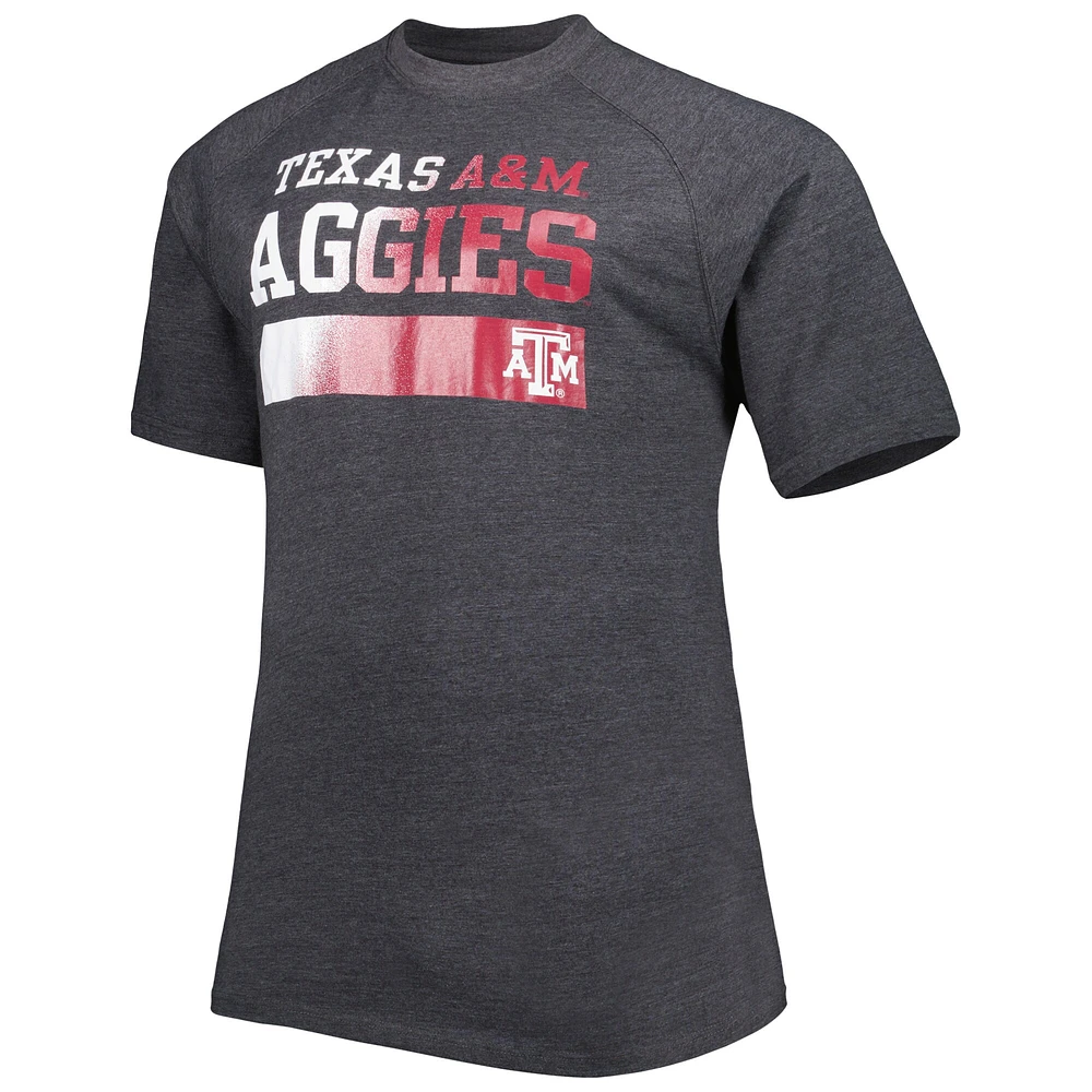 Men's Charcoal Texas A&M Aggies Big & Tall Raglan T-Shirt