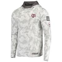 Men's Colosseum Arctic Camo Texas A&M Aggies OHT Military Appreciation Long Sleeve Hoodie Top