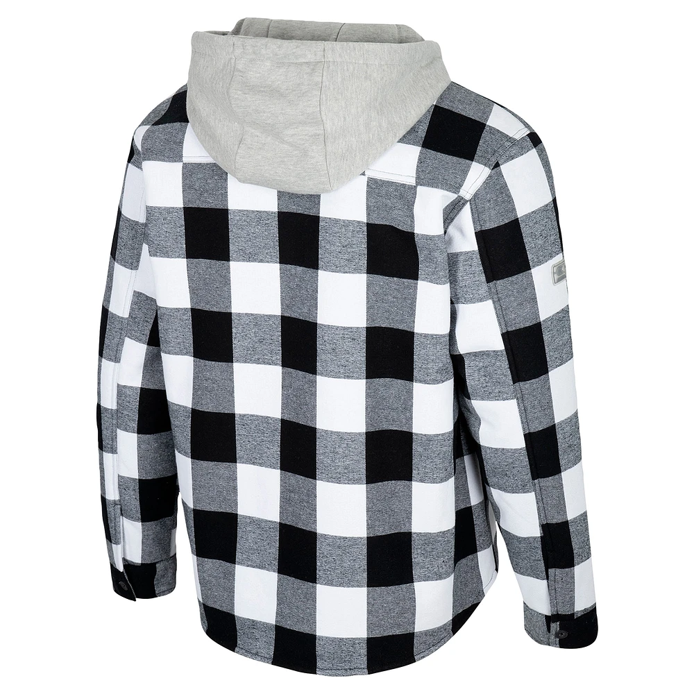 Men's Colosseum Black/White Texas A&M Aggies Buffalo Plaid Full-Zip Jacket