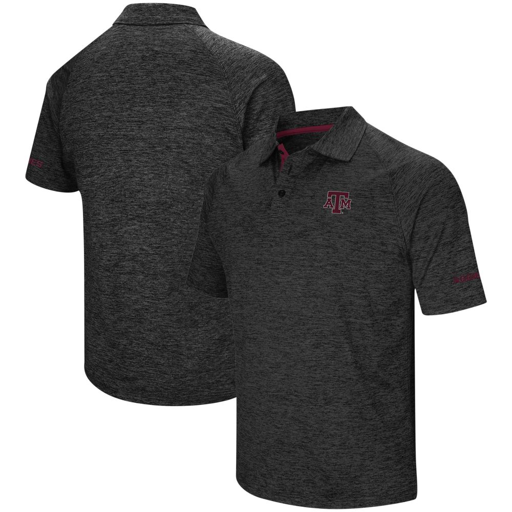 Men's Colosseum Black Texas A&M Aggies Big & Tall Down Swing Polo