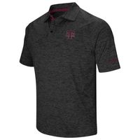 Men's Colosseum Black Texas A&M Aggies Big & Tall Down Swing Polo