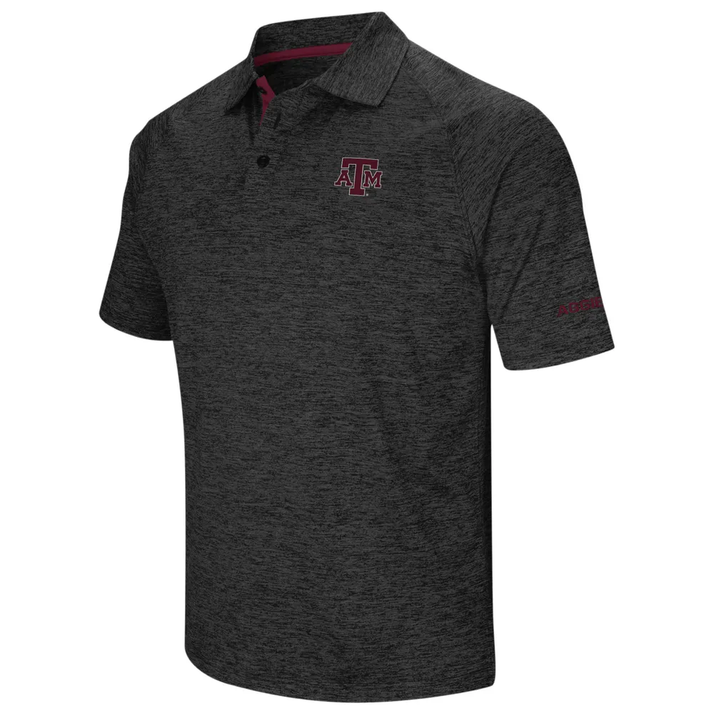 Colosseum Noir Texas A&M Aggies Big & Tall Down Swing Polo pour homme