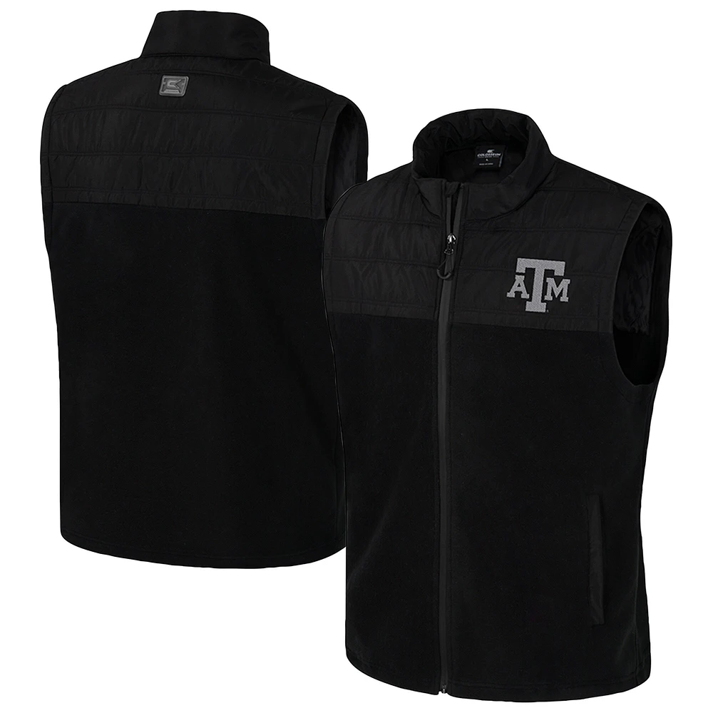 Gilet zippé noir pour homme Colosseum Texas A&M Aggies Block The Sun