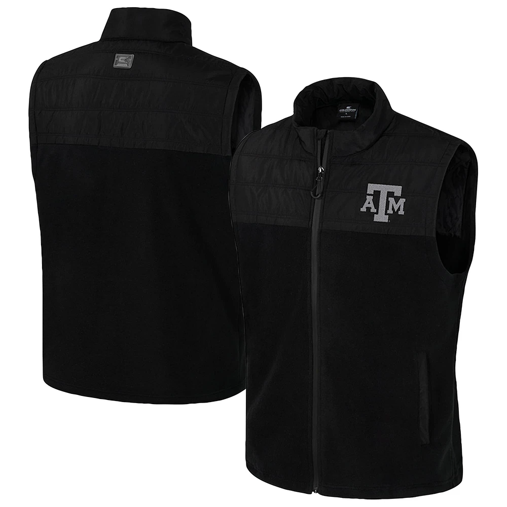 Gilet zippé noir pour homme Colosseum Texas A&M Aggies Block The Sun