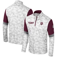 Coupe-vent à quart de zip Colosseum Camo Texas A&M Aggies OHT pour hommes Appréciation militaire Tomahawk