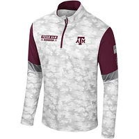 Coupe-vent à quart de zip Colosseum Camo Texas A&M Aggies OHT pour hommes Appréciation militaire Tomahawk