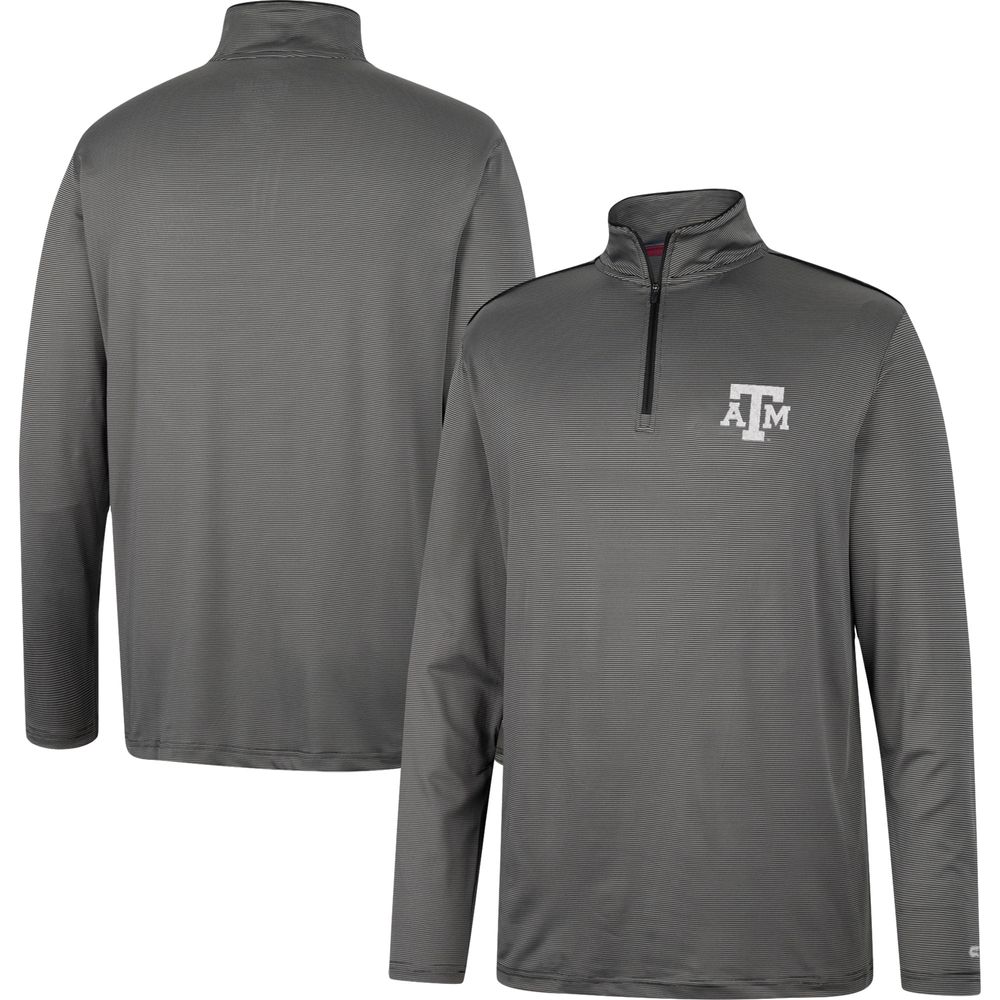 Men's Colosseum Charcoal Texas A&M Aggies Logo Quarter-Zip Windshirt