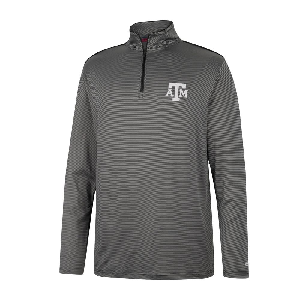 Men's Colosseum Charcoal Texas A&M Aggies Logo Quarter-Zip Windshirt