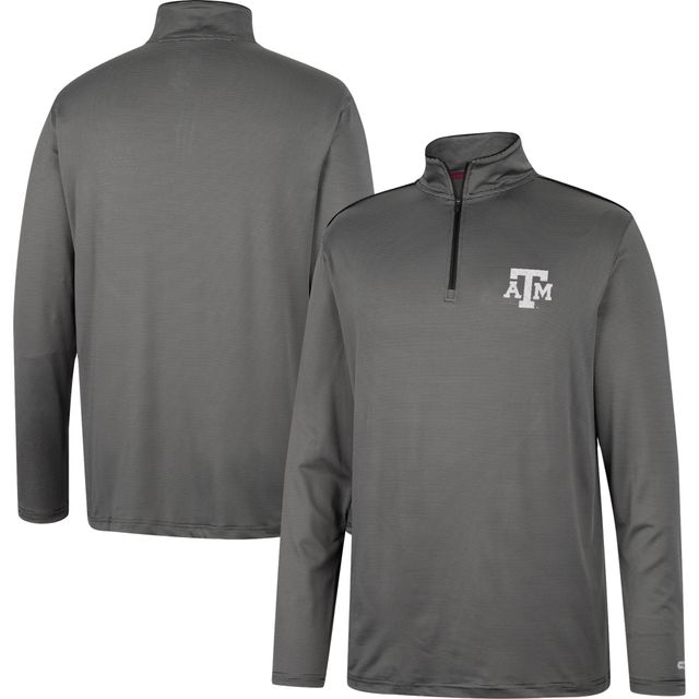 Coupe-vent à demi-glissière Colosseum Charcoal Texas A&M Aggies pour homme