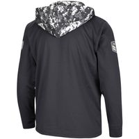 Men's Colosseum Charcoal Texas A&M Aggies OHT Military Appreciation Digi Camo Quarter-Zip Hoodie