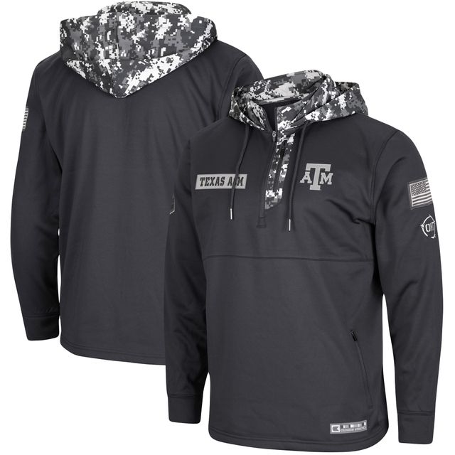 Sweat à capuche Colosseum Charcoal Texas A&M Aggies OHT Military Appreciation Digi Camo pour homme