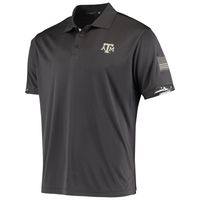 Men's Colosseum Charcoal Texas A&M Aggies OHT Military Appreciation Digital Camo Team Polo