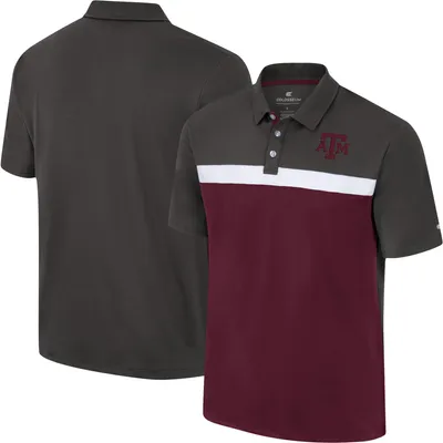 Men's Colosseum Charcoal Texas A&M Aggies Two Yutes Polo