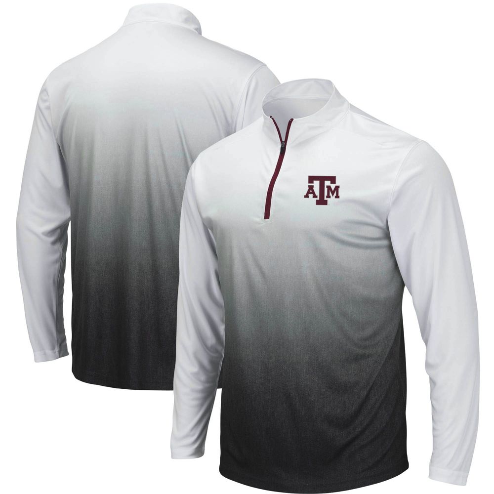 Men's Colosseum Gray Texas A&M Aggies Magic Team Logo Quarter-Zip Jacket