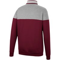 Men's Colosseum Heathered Gray/Maroon Texas A&M Aggies Be the Ball Quarter-Zip Top