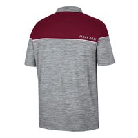 Men's Colosseum Heathered Gray/Maroon Texas A&M Aggies Birdie Polo