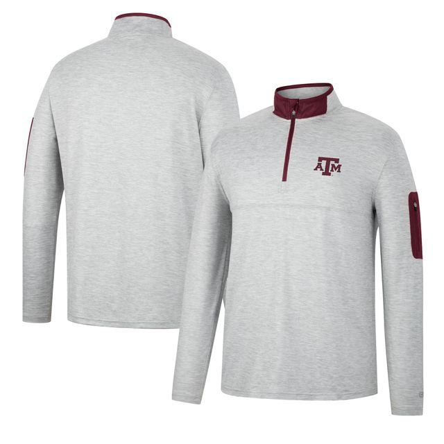 Veste coupe-vent Colosseum gris chiné/marron Texas A&M Aggies Country Club pour homme