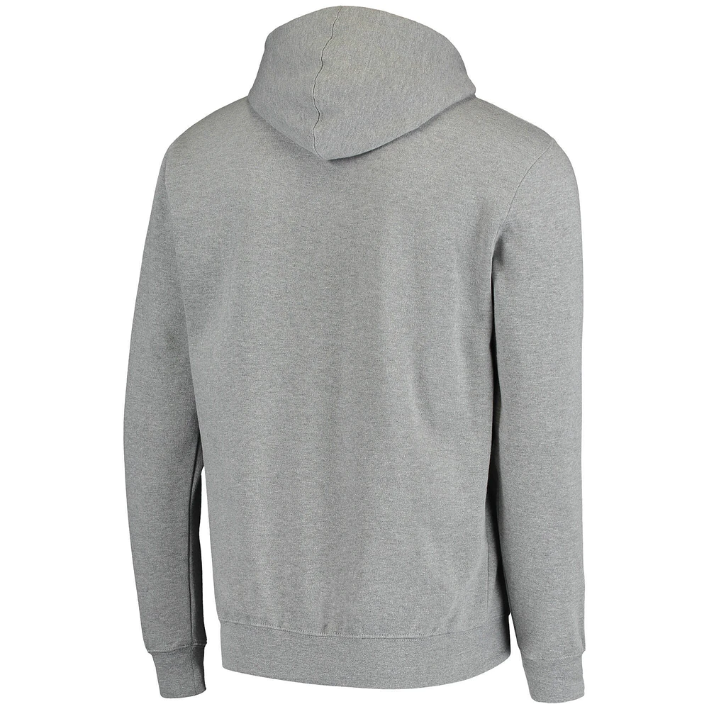 Men's Colosseum Heathered Gray Texas A&M Aggies Arch & Logo 2.0 Pullover Hoodie