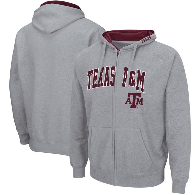 Sweat à capuche Colosseum gris chiné Texas A&M Aggies Arch & Logo 3.0 pour homme