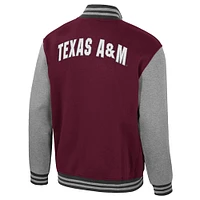 Men's Colosseum  Maroon Texas A&M Aggies Ambi-Turner Full-Zip Varsity Jacket