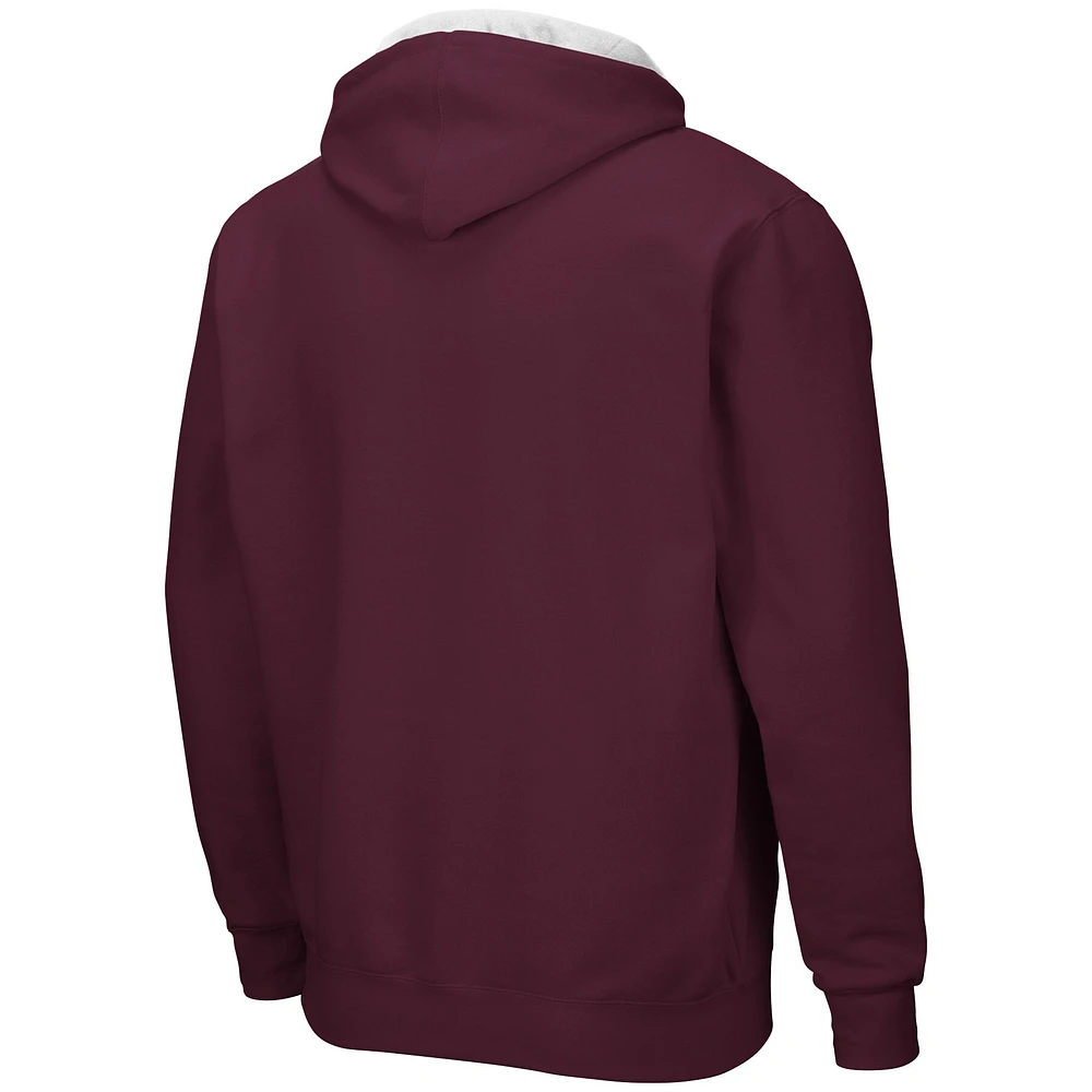 Sweat à capuche entièrement zippé Colosseum Texas A&M Aggies Arch & Logo 3.0 pour homme