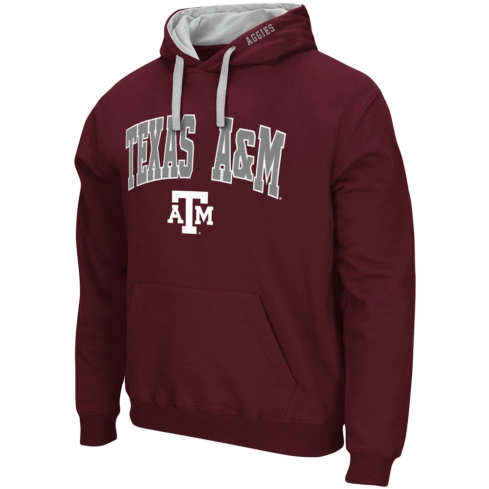 Men's Colosseum Maroon Texas A&M Aggies Big & Tall Arch Logo 2.0 Pullover Hoodie