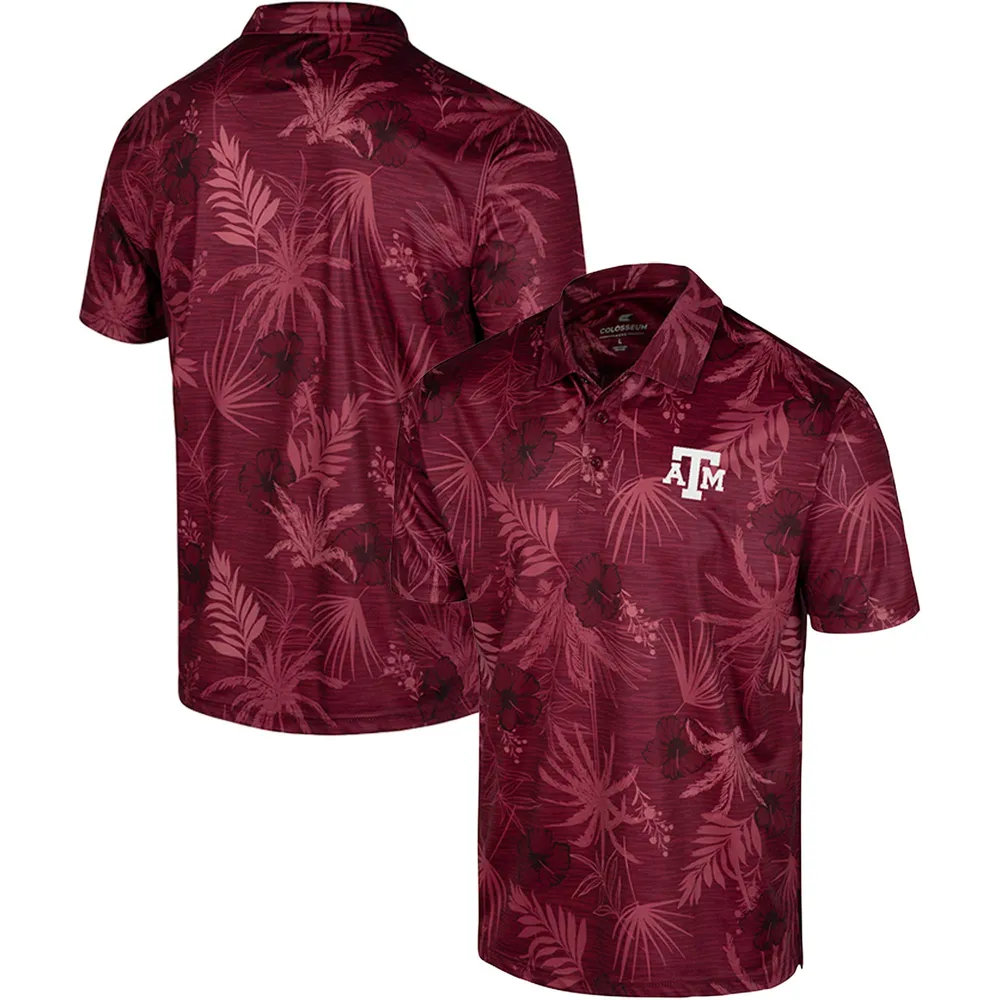 Men's Colosseum Maroon Texas A&M Aggies Big & Tall Palms Polo