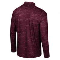 Veste à quart de zip Colosseum Maroon Texas A&M Aggies Carson Raglan pour hommes