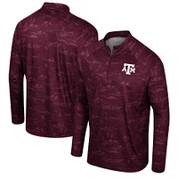 Veste à quart de zip Colosseum Maroon Texas A&M Aggies Carson Raglan pour hommes