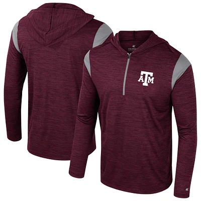 Coupe-vent à demi-zip Colosseum Maroon Texas A&M Aggies Dozer pour homme