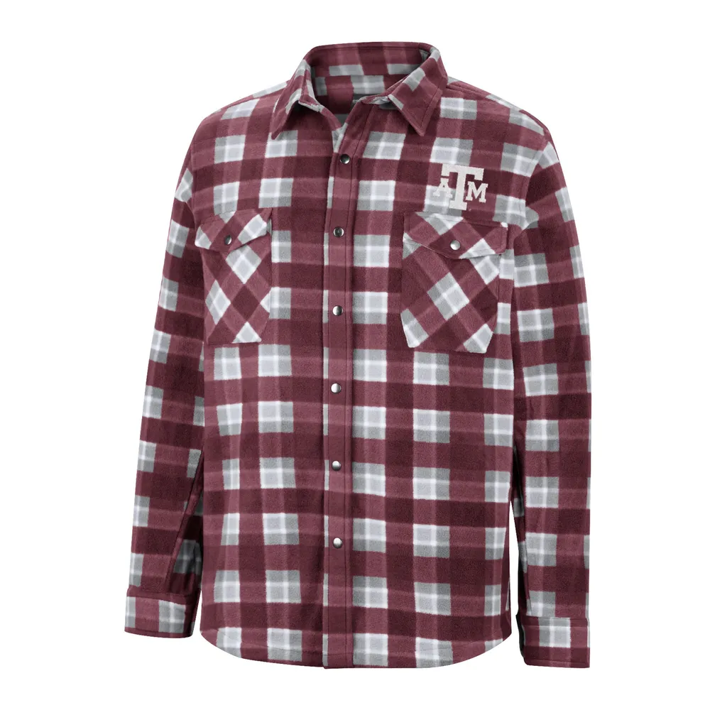 Veste à boutons-pression Colosseum Texas A&M Aggies Ellis bordeaux pour homme