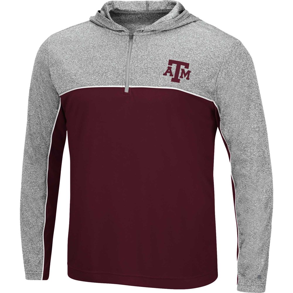 Men's Colosseum Maroon Texas A&M Aggies Flick Quarter-Zip Hoodie Windshirt