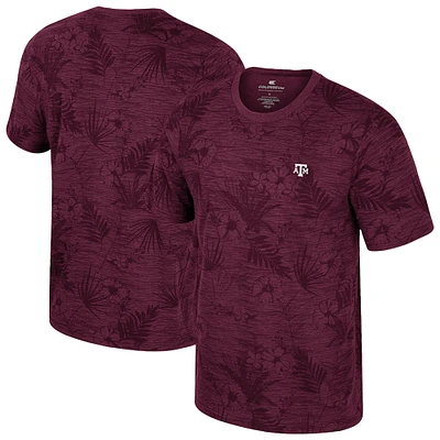 T-shirt à imprimé floral pour homme Colosseum Bordeaux Texas A&M Aggies