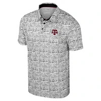 Men's Colosseum Maroon Texas A&M Aggies It's Time! Allover Print Polo