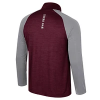 Haut à quart de zip Colosseum Maroon Texas A&M Aggies Langmore Raglan pour hommes