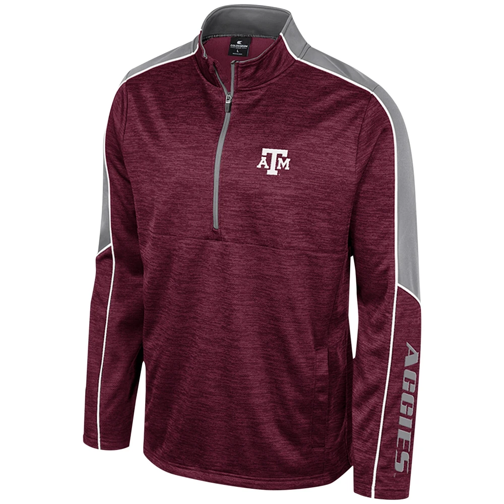 Men's Colosseum Maroon Texas A&M Aggies Marled Half-Zip Jacket