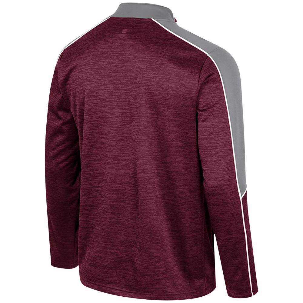 Men's Colosseum Maroon Texas A&M Aggies Marled Half-Zip Jacket