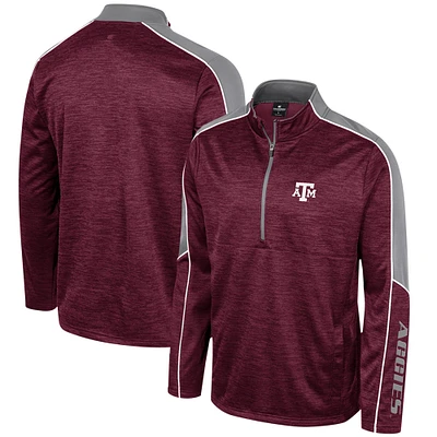 Men's Colosseum Maroon Texas A&M Aggies Marled Half-Zip Jacket