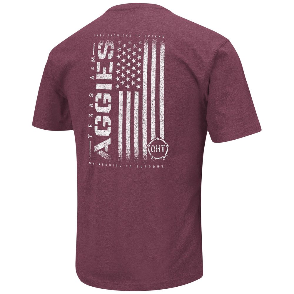 Men's Colosseum Maroon Texas A&M Aggies OHT Military Appreciation Flag 2.0 T-Shirt