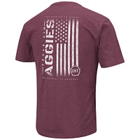 Men's Colosseum Maroon Texas A&M Aggies OHT Military Appreciation Flag 2.0 T-Shirt