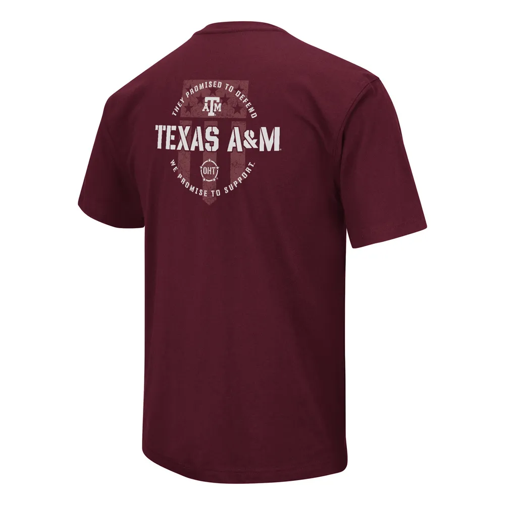 T-shirt d'appréciation militaire Colosseum Texas A&M Aggies OHT pour homme