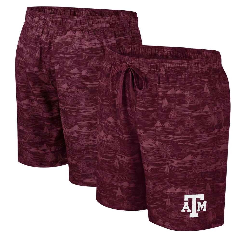 Short de bain Colosseum Maroon Texas A&M Aggies Ozark pour hommes