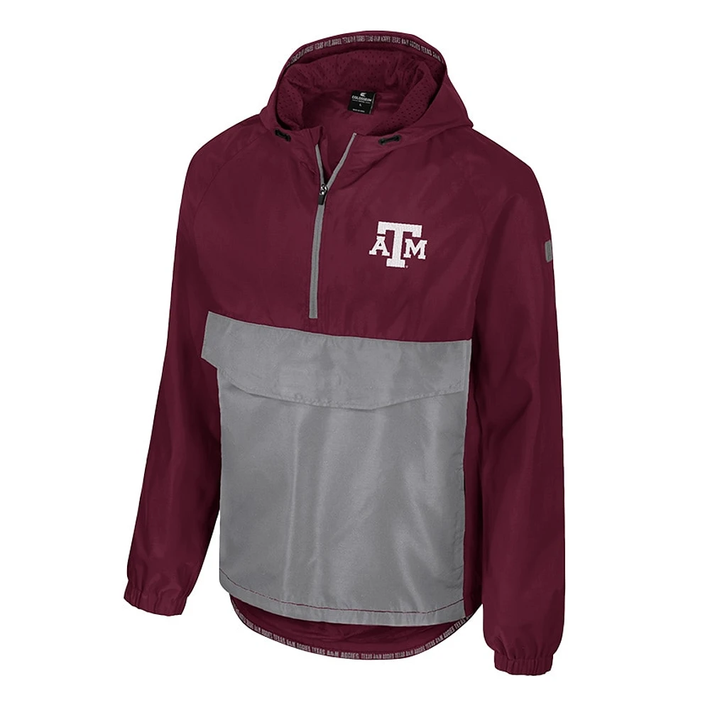 Men's Colosseum  Maroon Texas A&M Aggies Reloaded Anorak Half-Zip Jacket