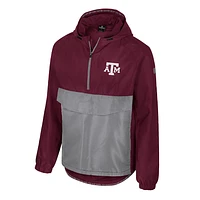 Veste anorak à demi-zip Colosseum Maroon Texas A&M Aggies Reloaded pour homme